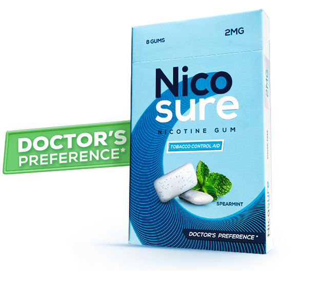 Nicotine cigarette alternative chewing gum - Nicosure