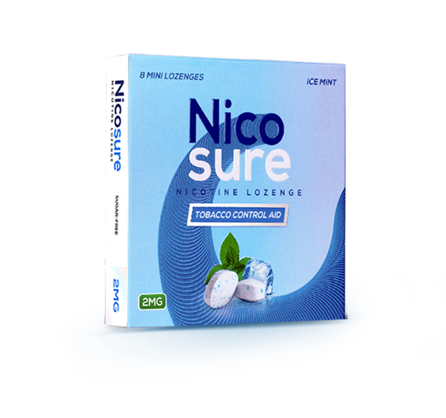 Nicotine icemint lozeges for tobacco control aid - Nicosure