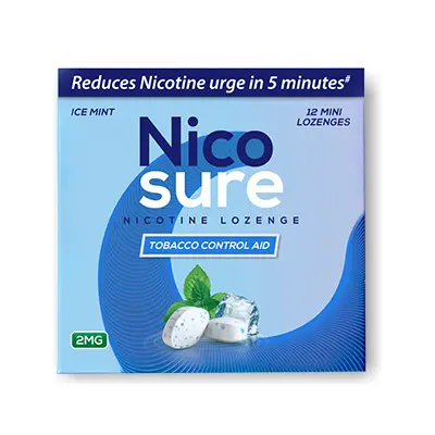 Nicosure Nicotine Lozenge – 2mg (Ice Mint Flavor)