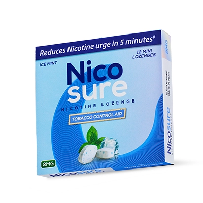 Nicosure Nicotine Lozenges – 2mg (Ice Mint Flavor)