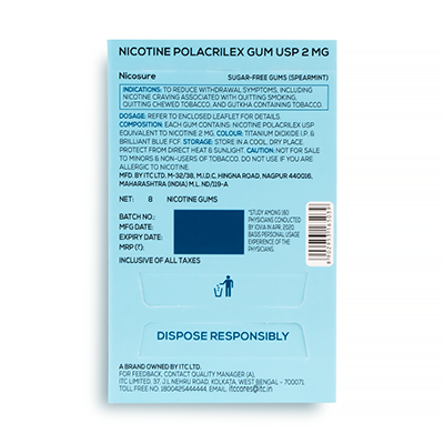 Nicosure nicotine gum indications & dosage - Nicosure