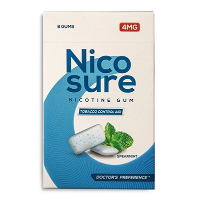 Nicosure Nicotine Gums – 4mg (Spearmint Flavor)