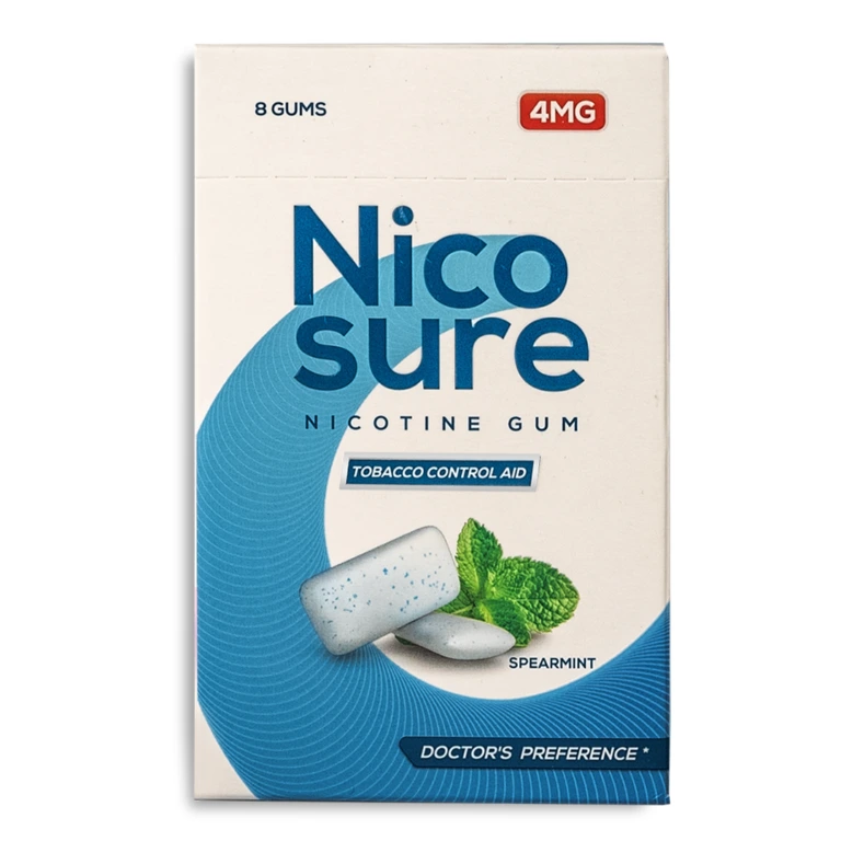 Nicosure Nicotine Gums – 4mg (Spearmint Flavor)