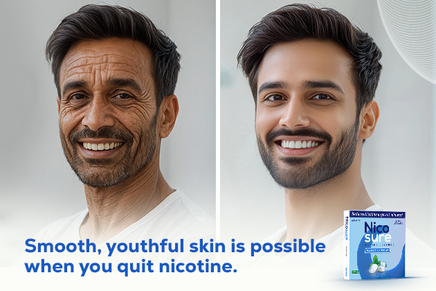 skin damage from nicotine