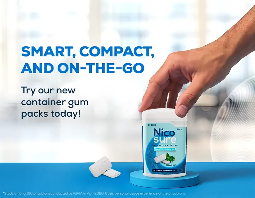 Nicosure Nicotine Gums Container