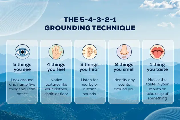 5-4-3-2-1 grounding techniques